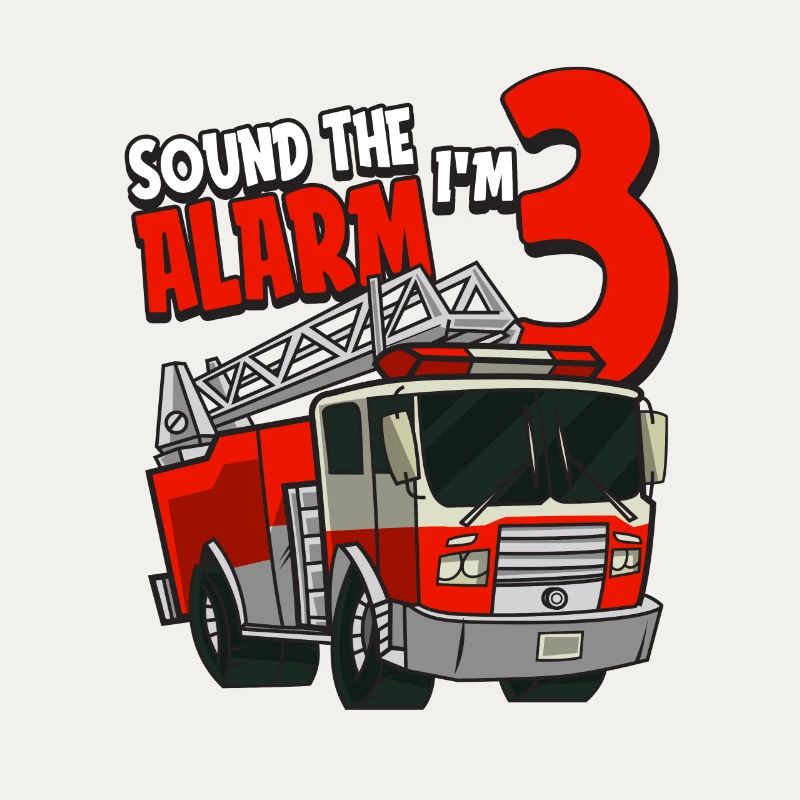 3rd Birthday Years Fire Brigade Three Alarm Gift