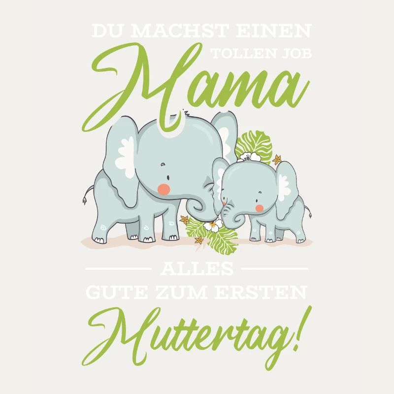 Muttertag Mutter Mummy Elefant Spruch Geschenk