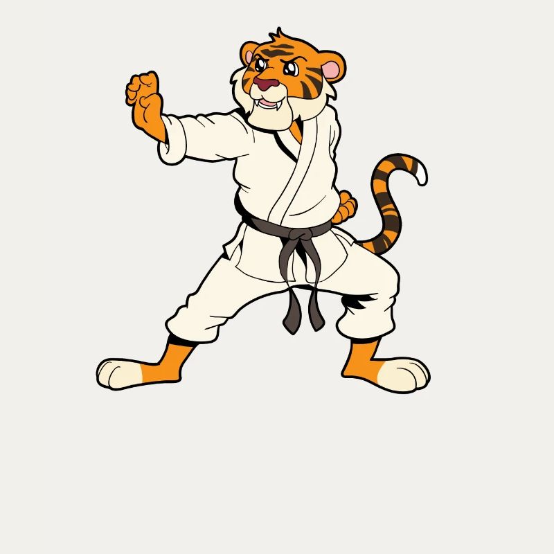 Comic Tiger does karate