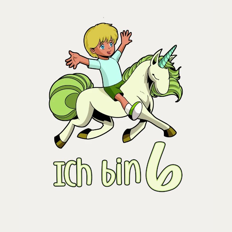 Geburtstagsshirt Einhorn - 6 Geburtstag Junge