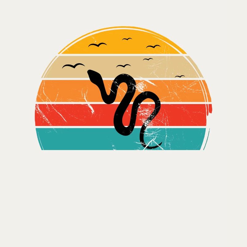 Snake Retro Reptile Python Gift idea