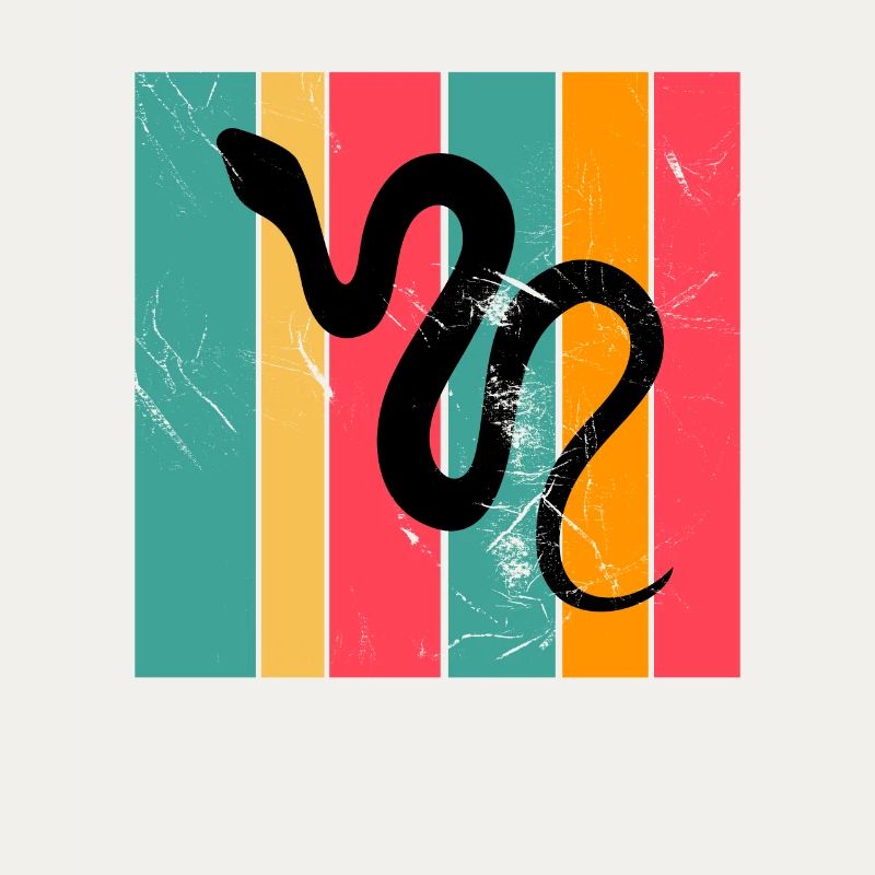 Snake Retro Reptile Python Idée cadeau