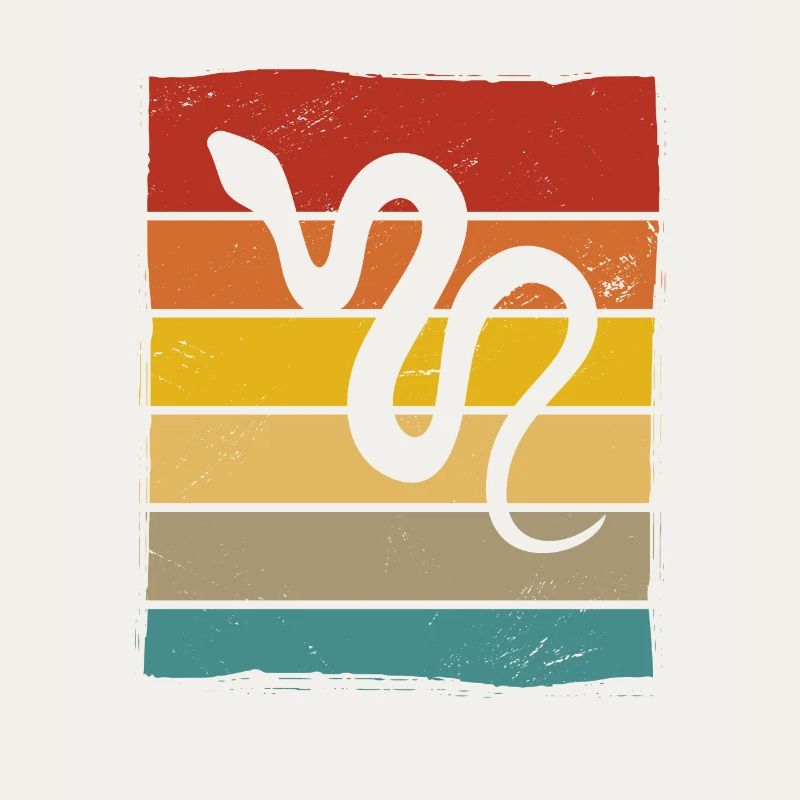 Snake Retro Reptile Python Idée cadeau