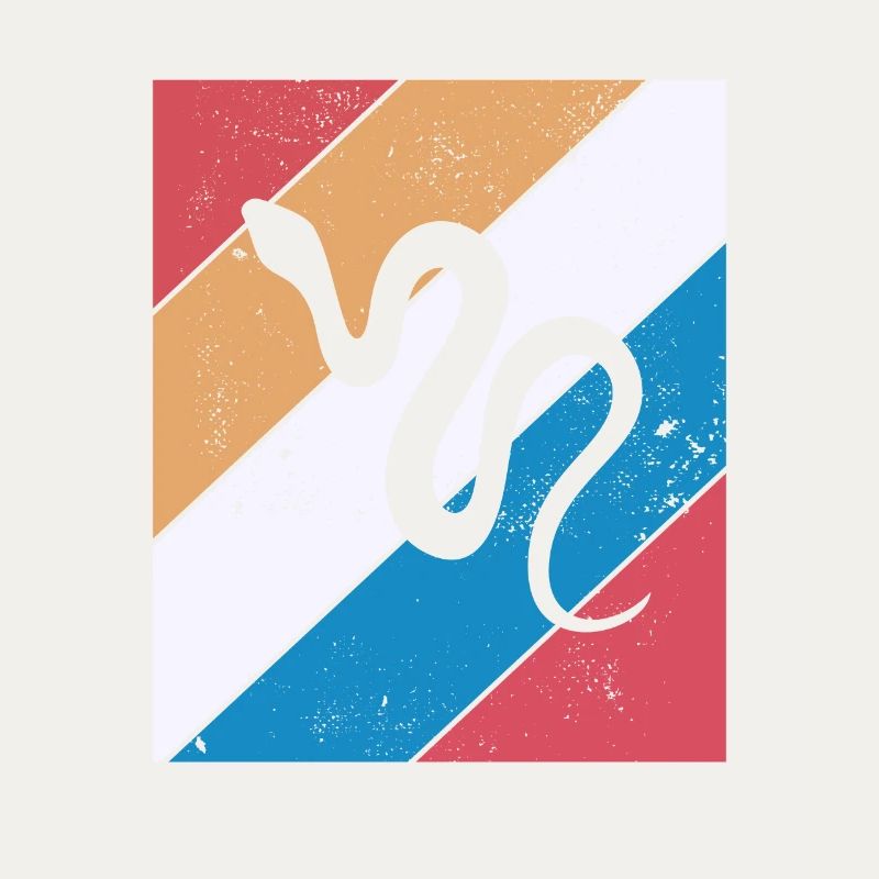 Snake Retro Reptile Python Gift idea