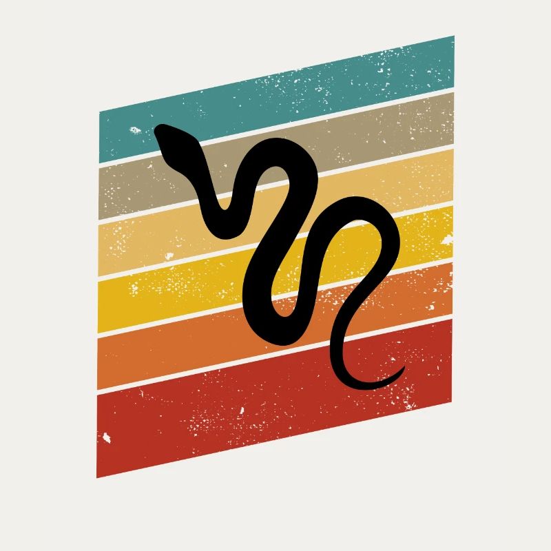 Snake Retro Reptile Python Idée cadeau