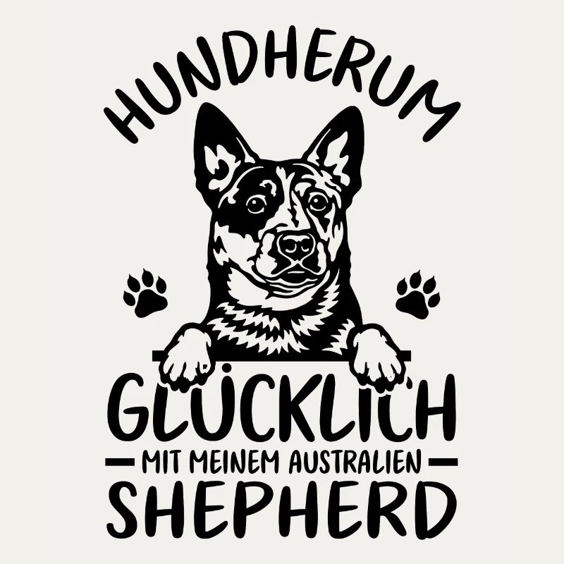 Schäferhund Glücklich mit Australian Shepherd