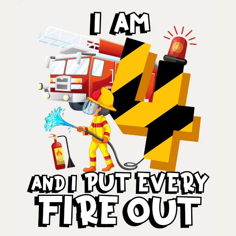Fire engine firefighting I am 4 years old