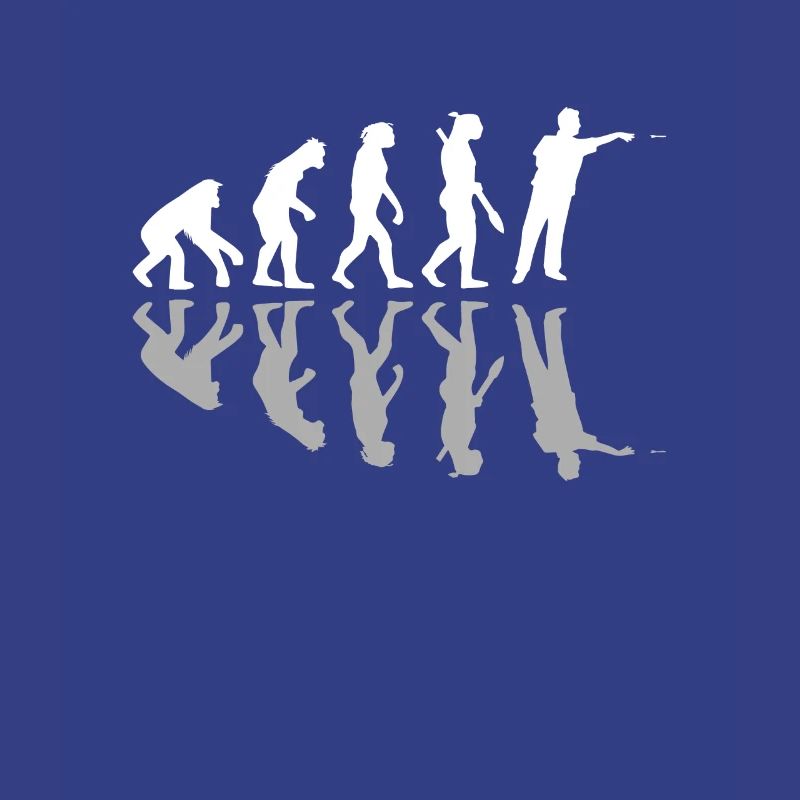 Drôle de joueur de fléchettes Human Evolution Dartboard