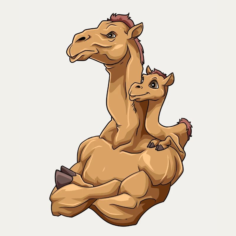 Starkes Kamel mit Kamel Kind für einen Kamel