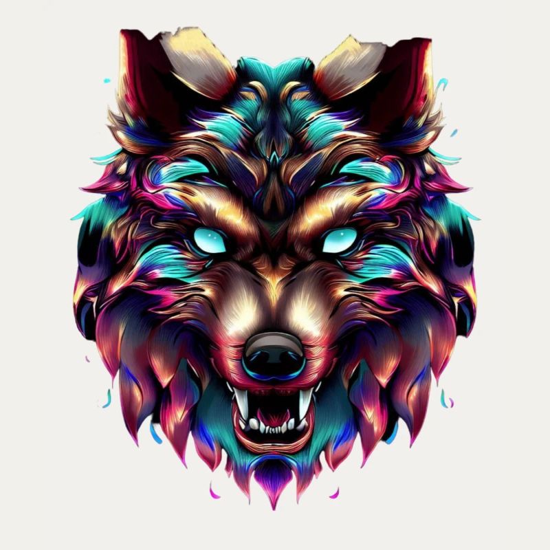 Wolf’s Head Synthwave Wolf
