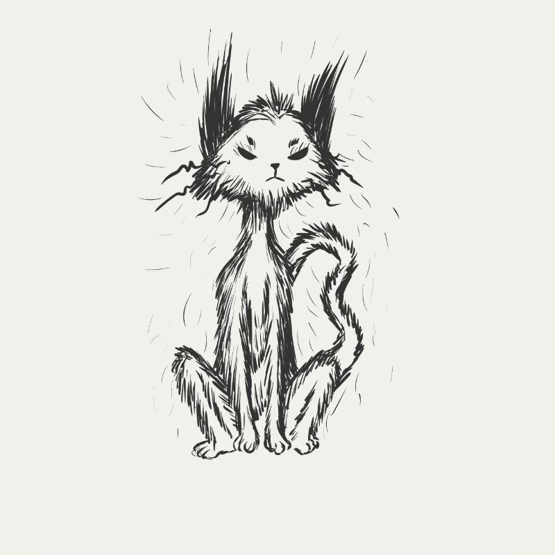 Gothic Cat Horror Melancholy