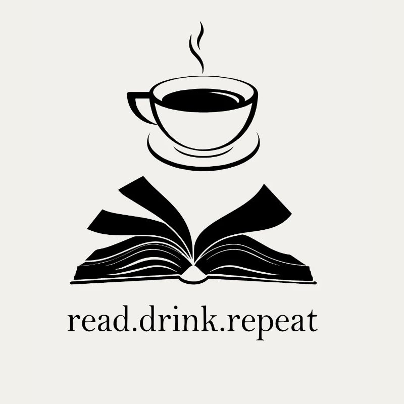 Book and Cup Silhouette - Read. Drink. Repeat.