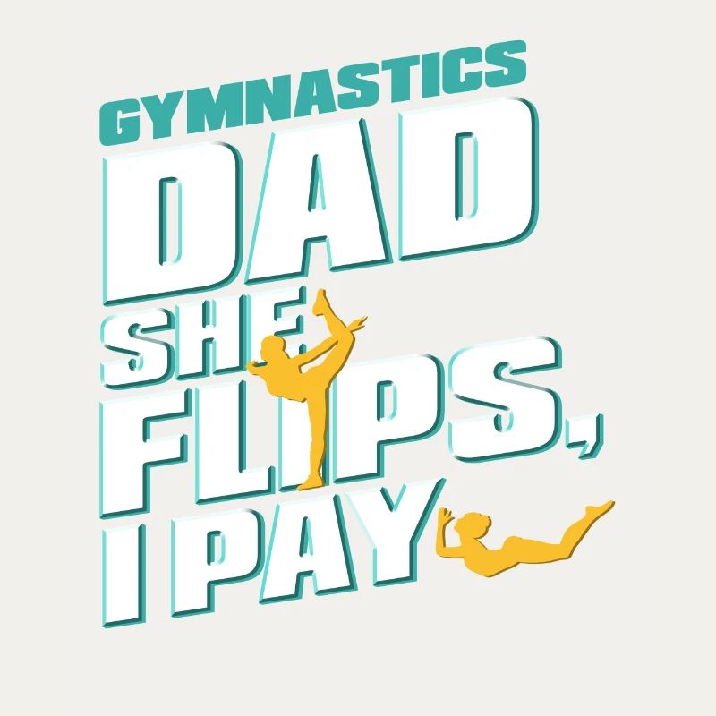 Gymnastics dad support with pride