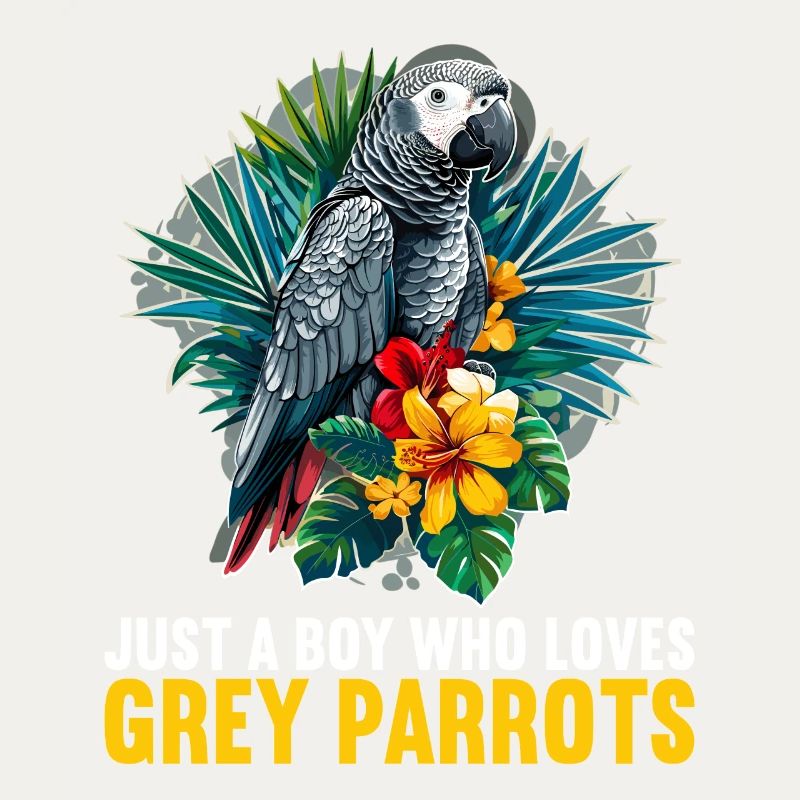 Perroquets gris d’Afrique