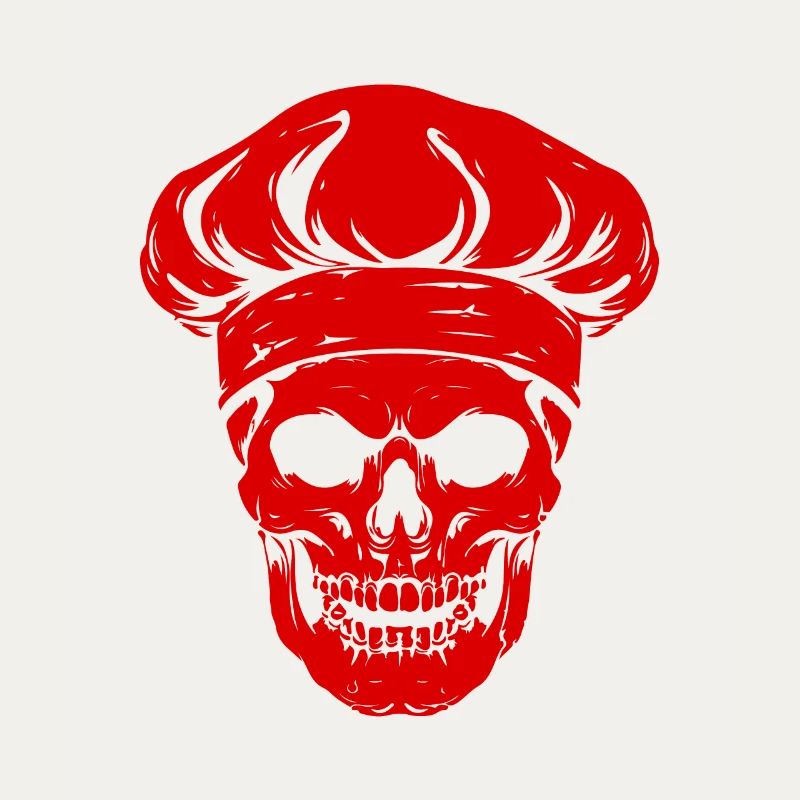 Cook Skull Skeleton Chef