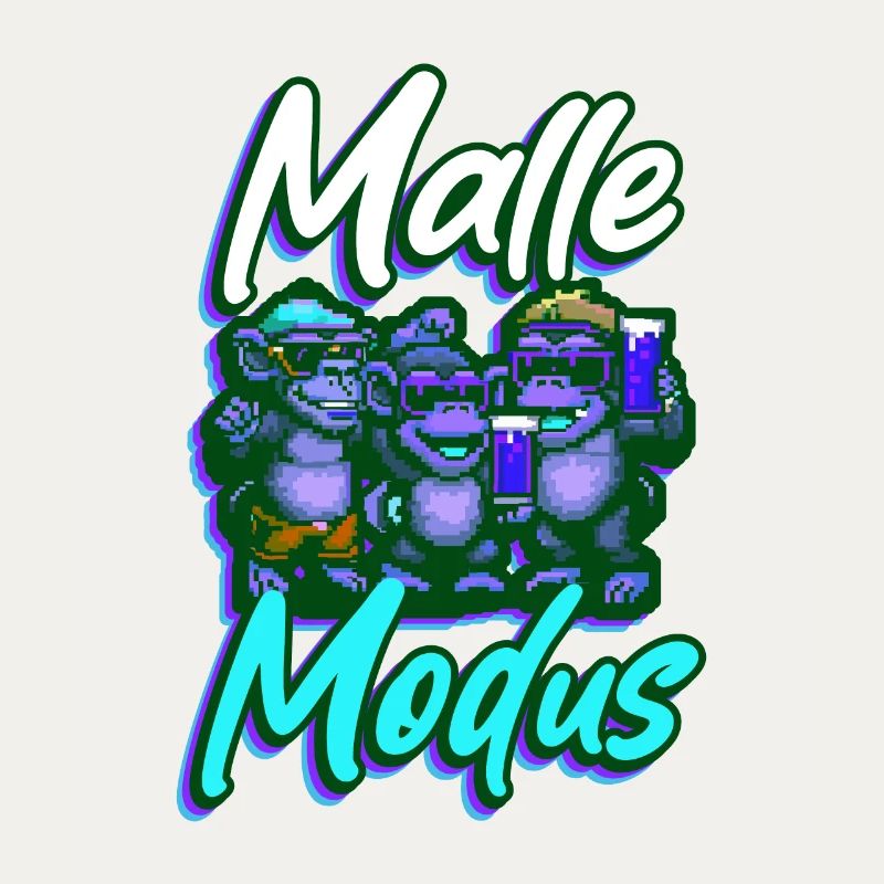 Malle Modus Affe Bier Party Mallorca