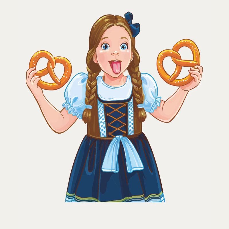 MÄDCHEN DIRNDL BREZEL