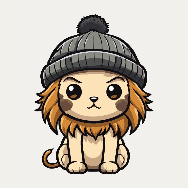 Lion Winter Comic Cute