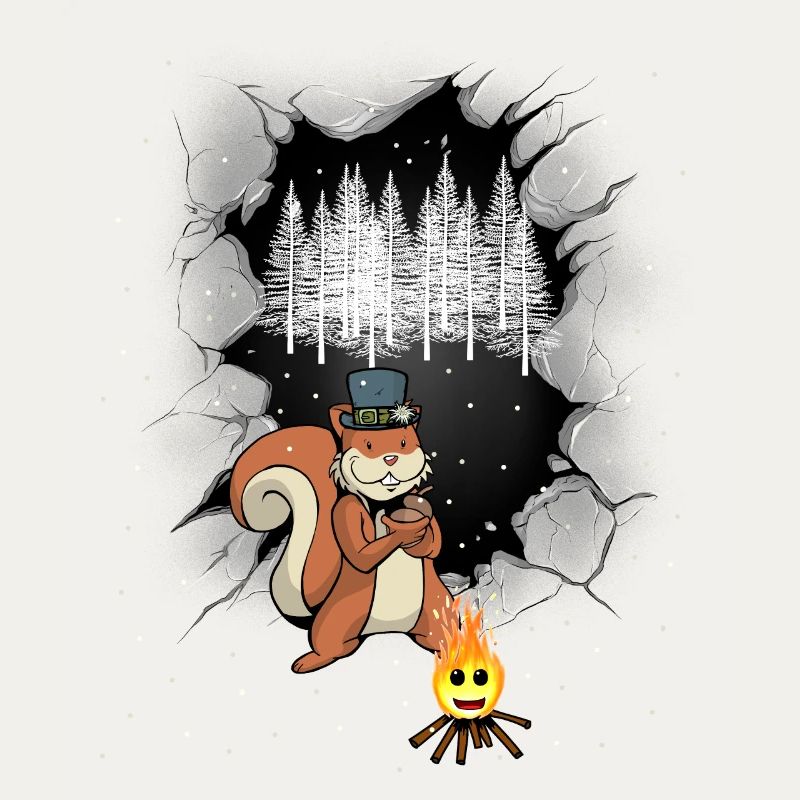 Waldbewohner Eichhörnchen Lagerfeuer Märchen