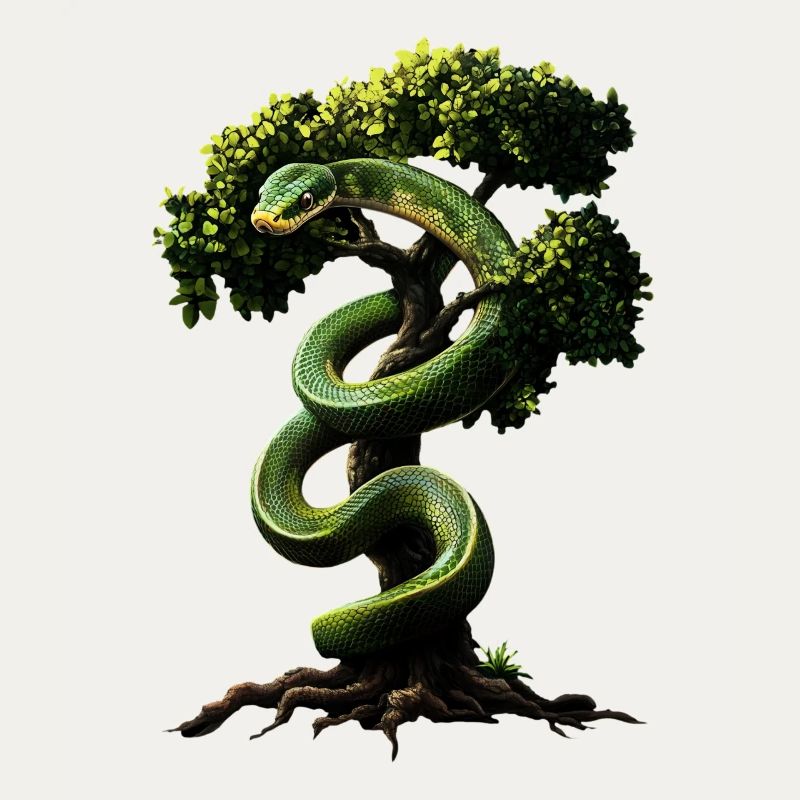 Arbre vert Python Serpents Amoureux Terrarium