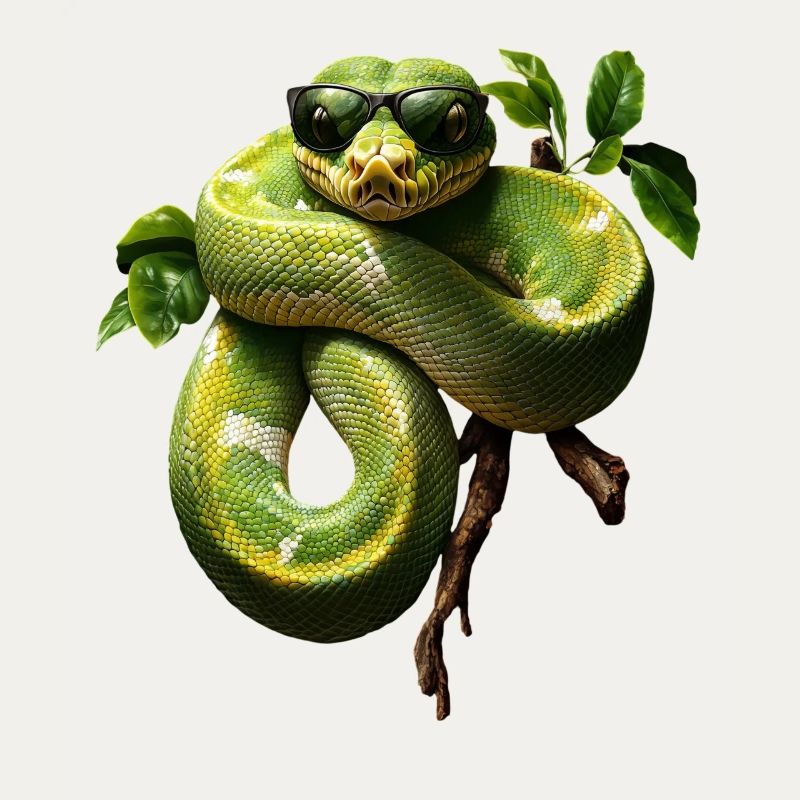 Green Tree Python Snakes Lover Terrarium