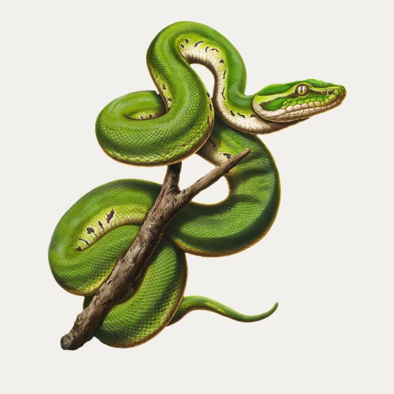 Arbre vert Python Serpents Amoureux Terrarium