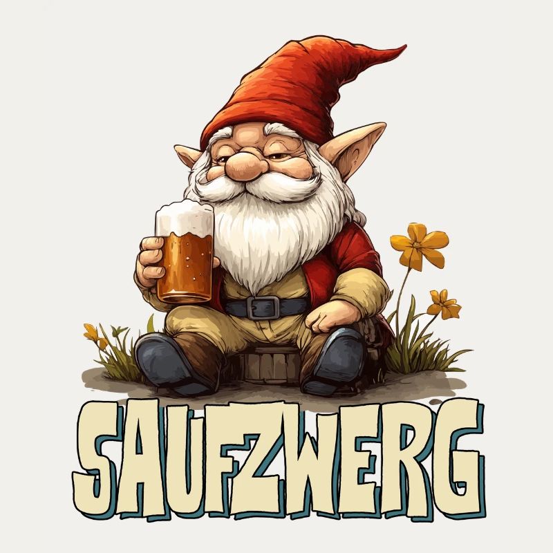 funny dwarf with beer