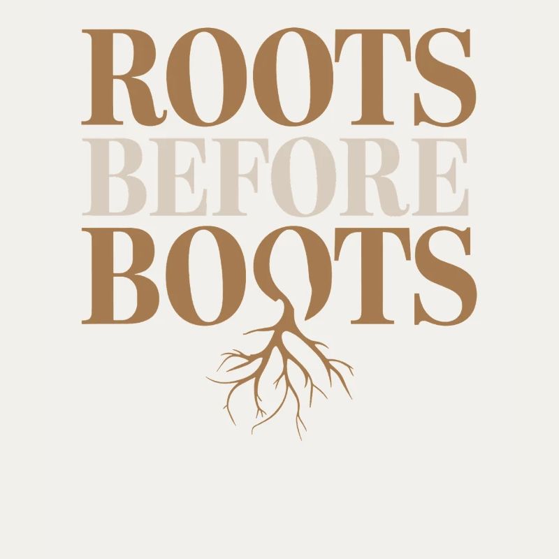 Roots Before Boots Vegan Vegetarisch Statement