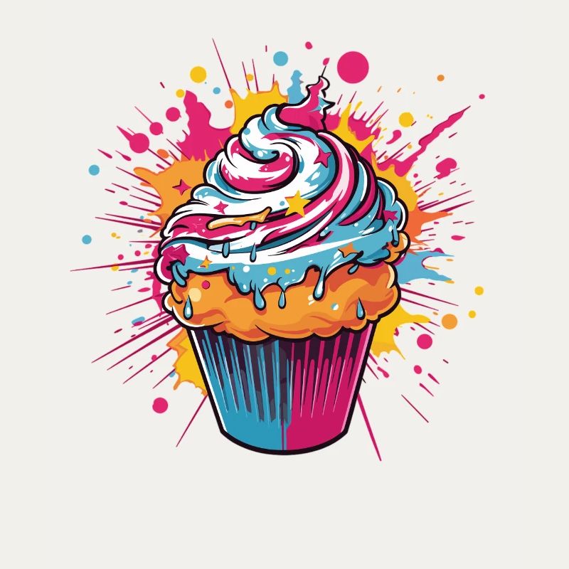 Color Explosion Cupcake