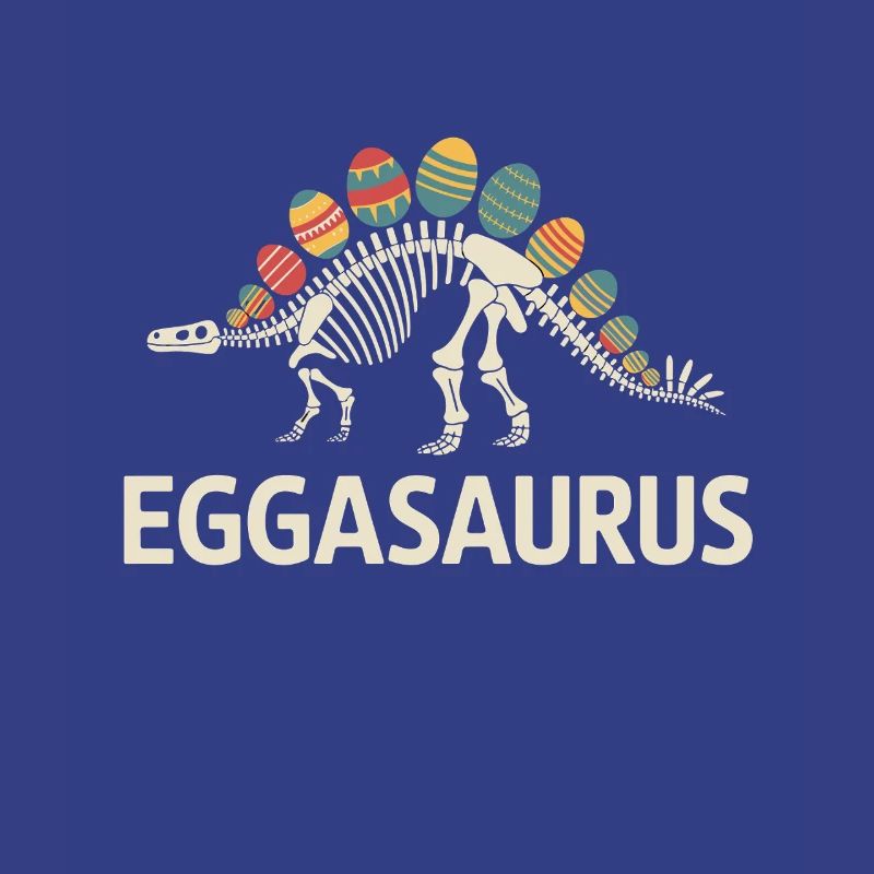 Eggasaurus Dinosaur Skeleton with Easter Eggs