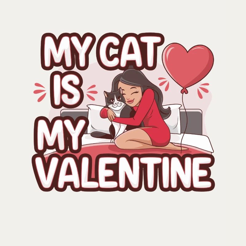Mon chat est mon préféré de la Saint-Valentin