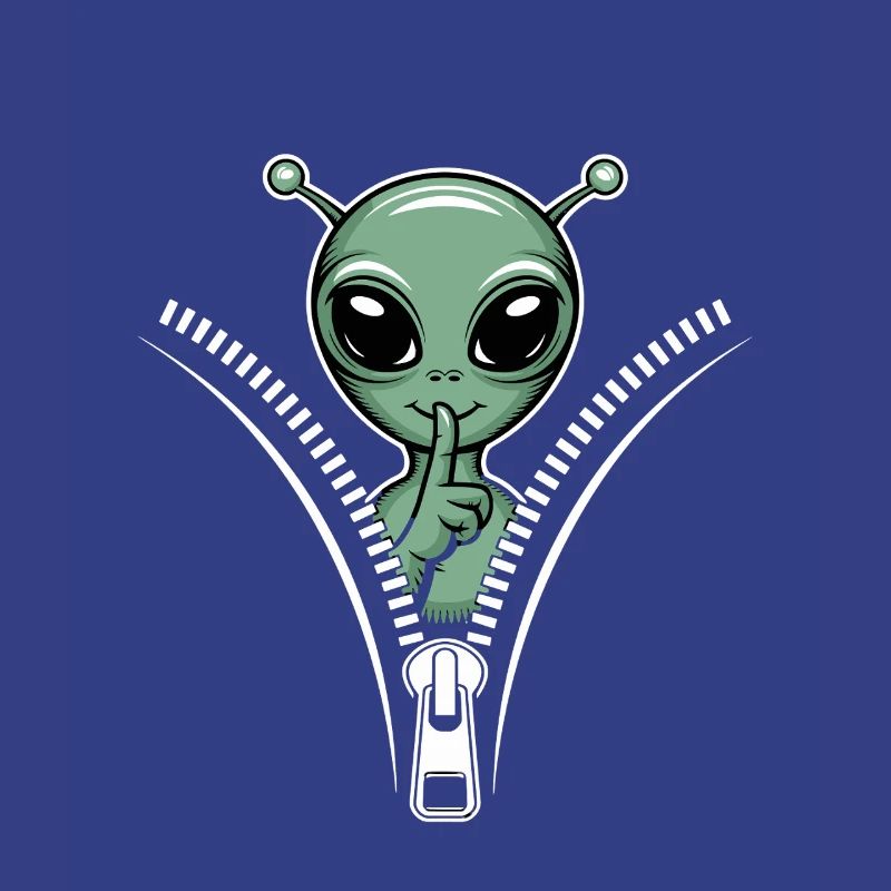 Drôle d’extraterrestre avec conception de fermeture éclair