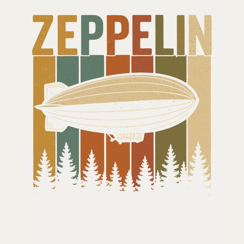 Conception rétro du dirigeable Zeppelin