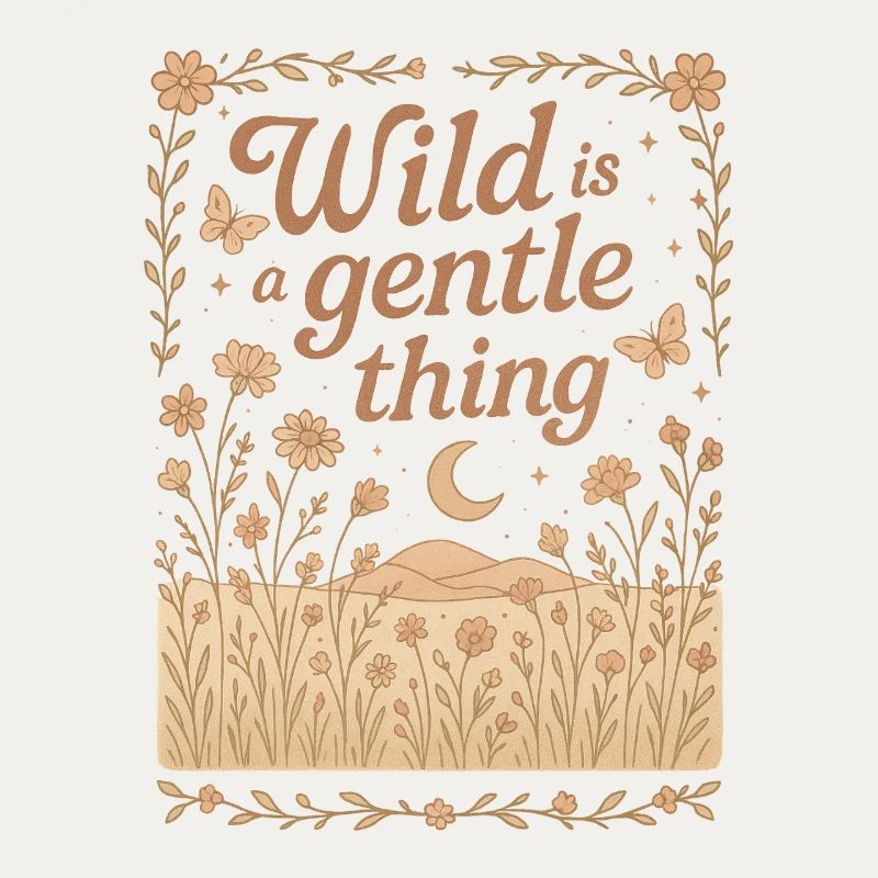 Wild Is A Gentle Thing Nature Boho Gift