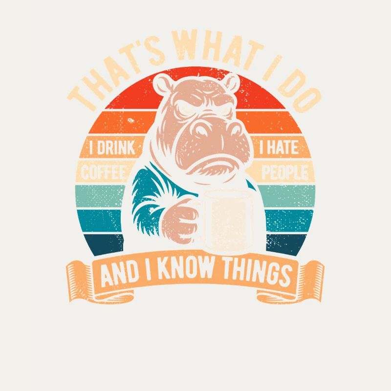 I drink coffee, I hate people and I know things