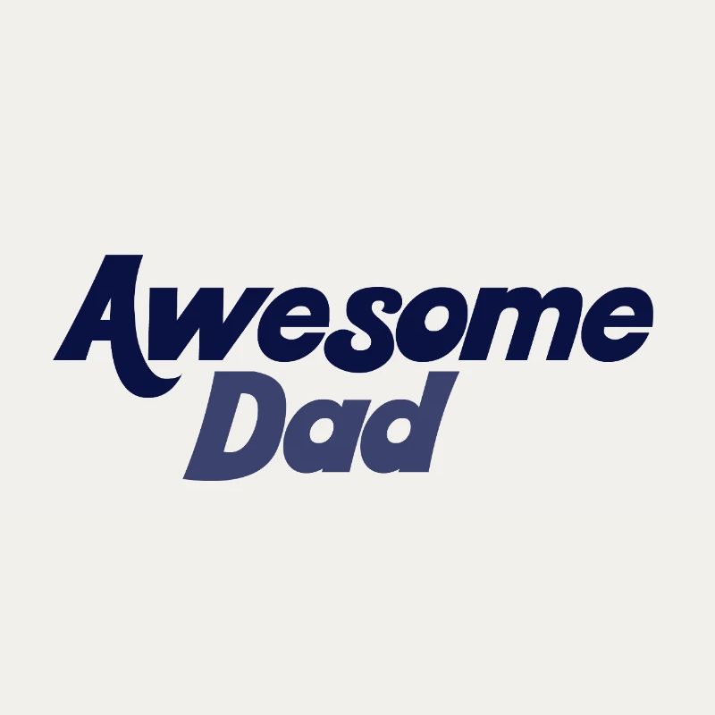 Bold Blue Gradient Awesome Dad