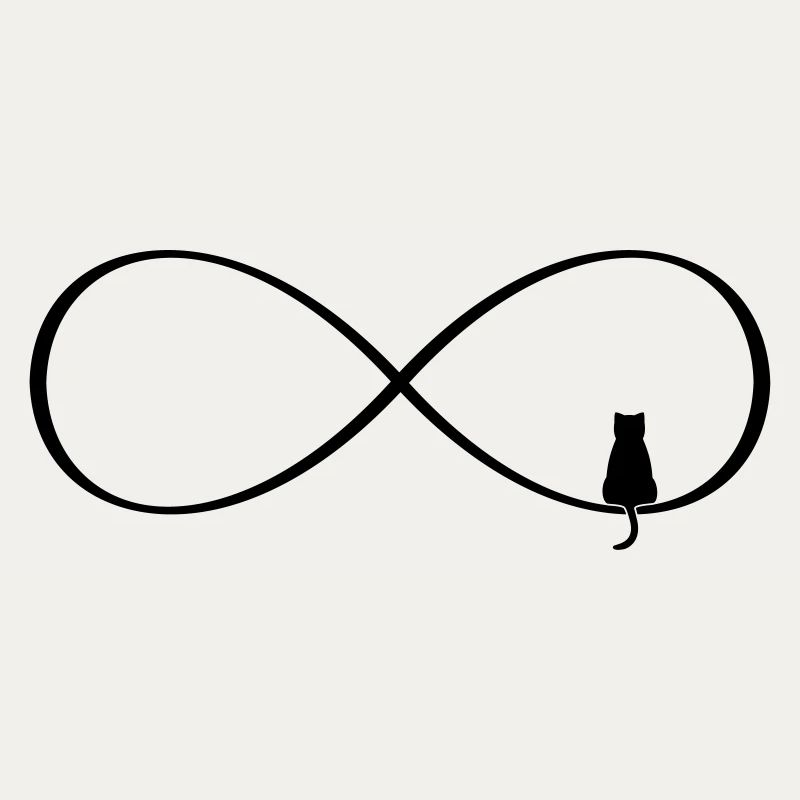 Infinity Sign Cat Love Gift