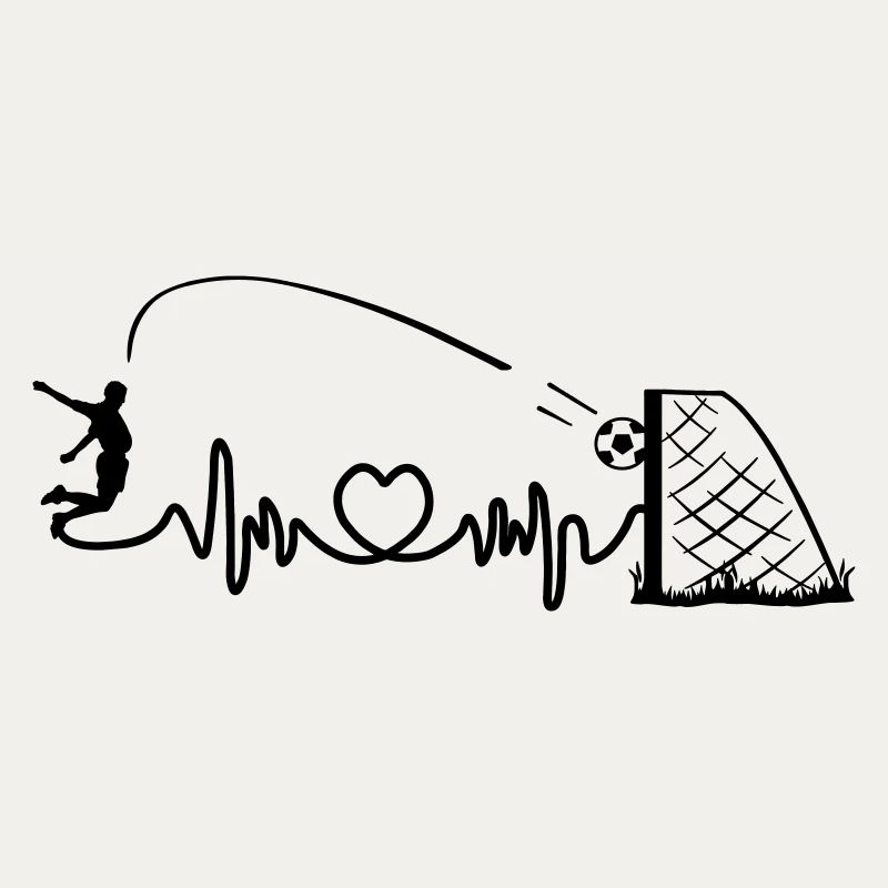 Football Header goal cardio vector