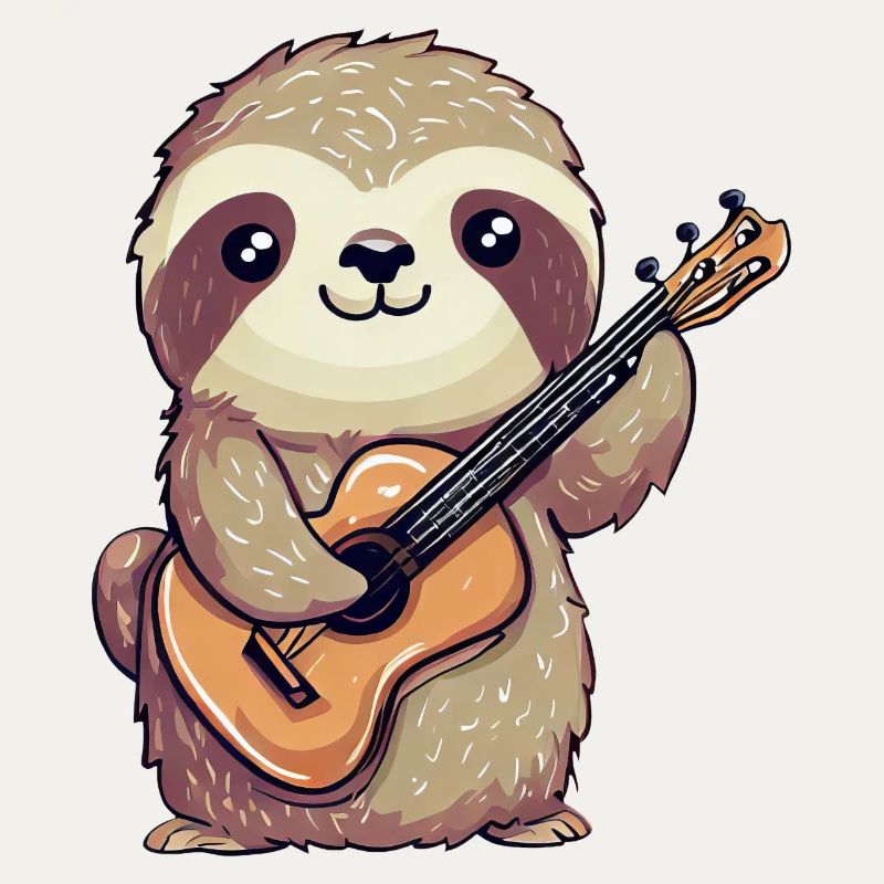 faultier-Gitarrenspieler