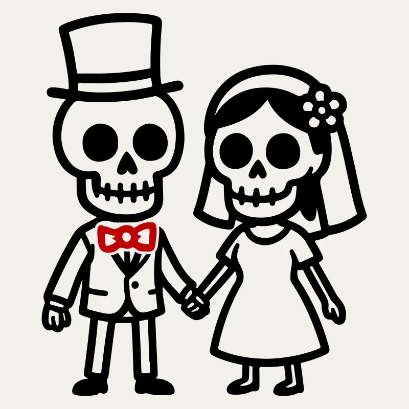 Married Wedding Skull