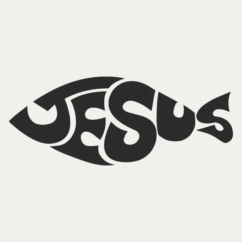 Chemise à logo de lettrage Jésus