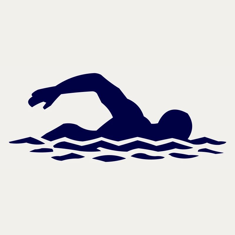 Silhouette de nageurs dans l’eau