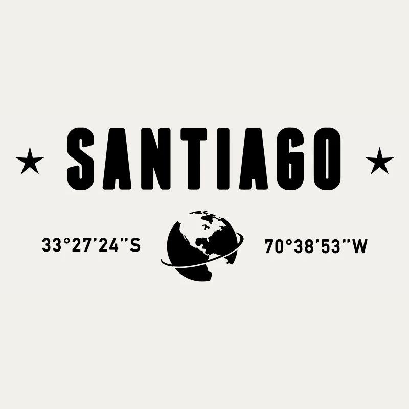 Santiago Chile Coordinates Planet Earth