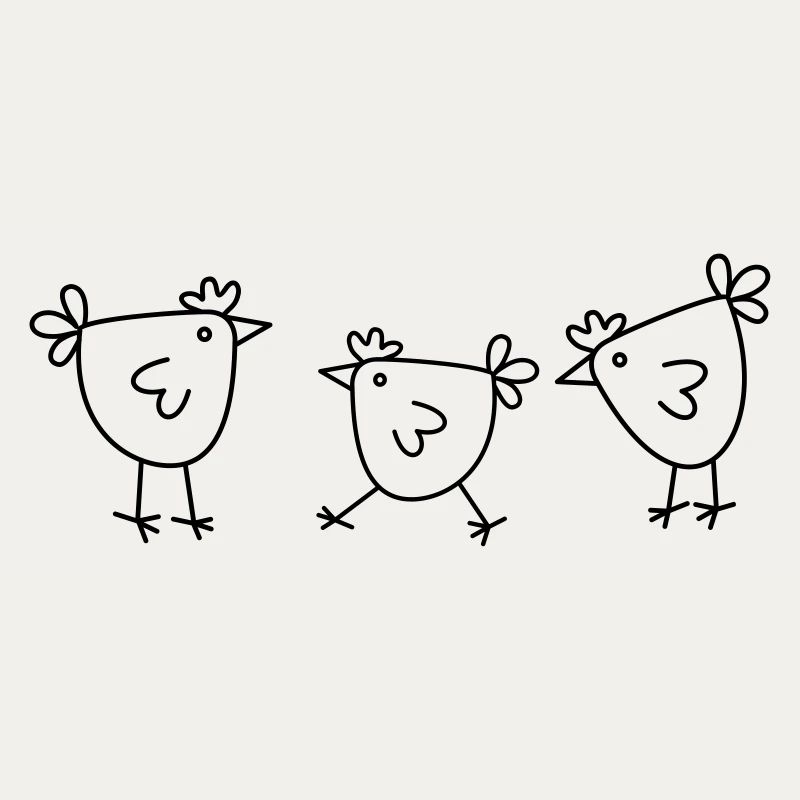 Hühner Huhn Henne minimal schlichtes Hühner Design