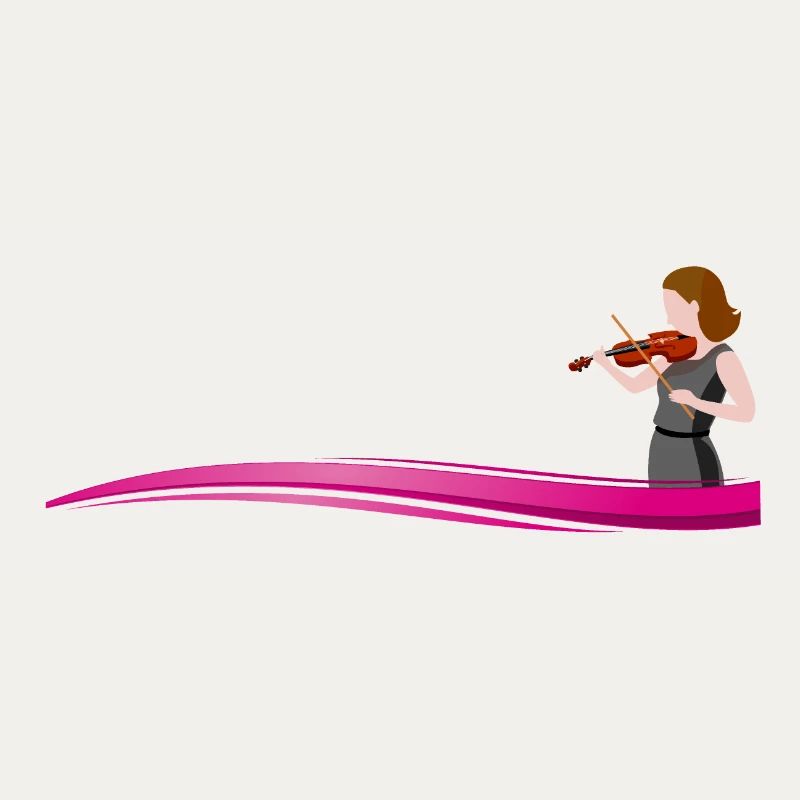 Violinistin on a wave