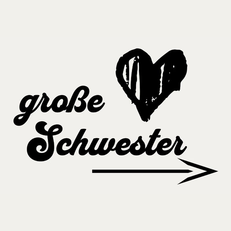 große Schwester mit Pfeil zur Seite