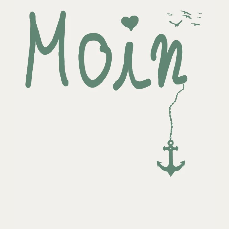 Moin Begrüßung Moin mit Möwe