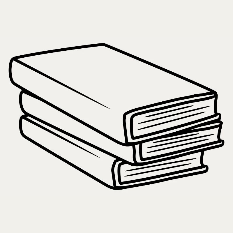Stacked Books Comic Design