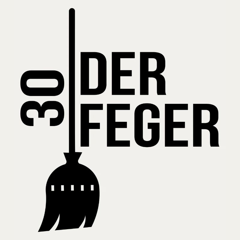 30th Birthday Sweep Sweeper (Set "30GEF") black