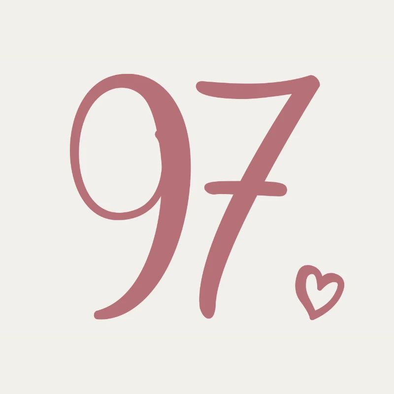 Cute Number 97, 97 Years Old, 97th Birthday Gift